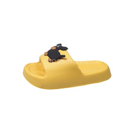 Kids’ slides sandals for girls & boys black yellow white